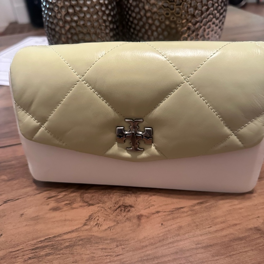 Tory Burch Green Quilted Shoulder Bag